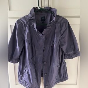 GAP Purple Short Sleeves Light Cotton Jacket -Size L